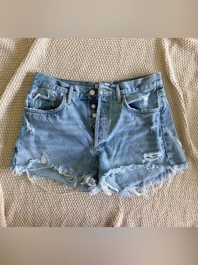 AGOLDE Distressed Denim Shorts — Size 28 🤍